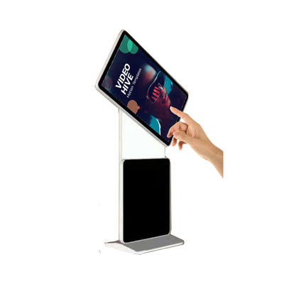 China 55inch touch screen lcd kiosk display totem new design full HD kiosk with wheels supplier